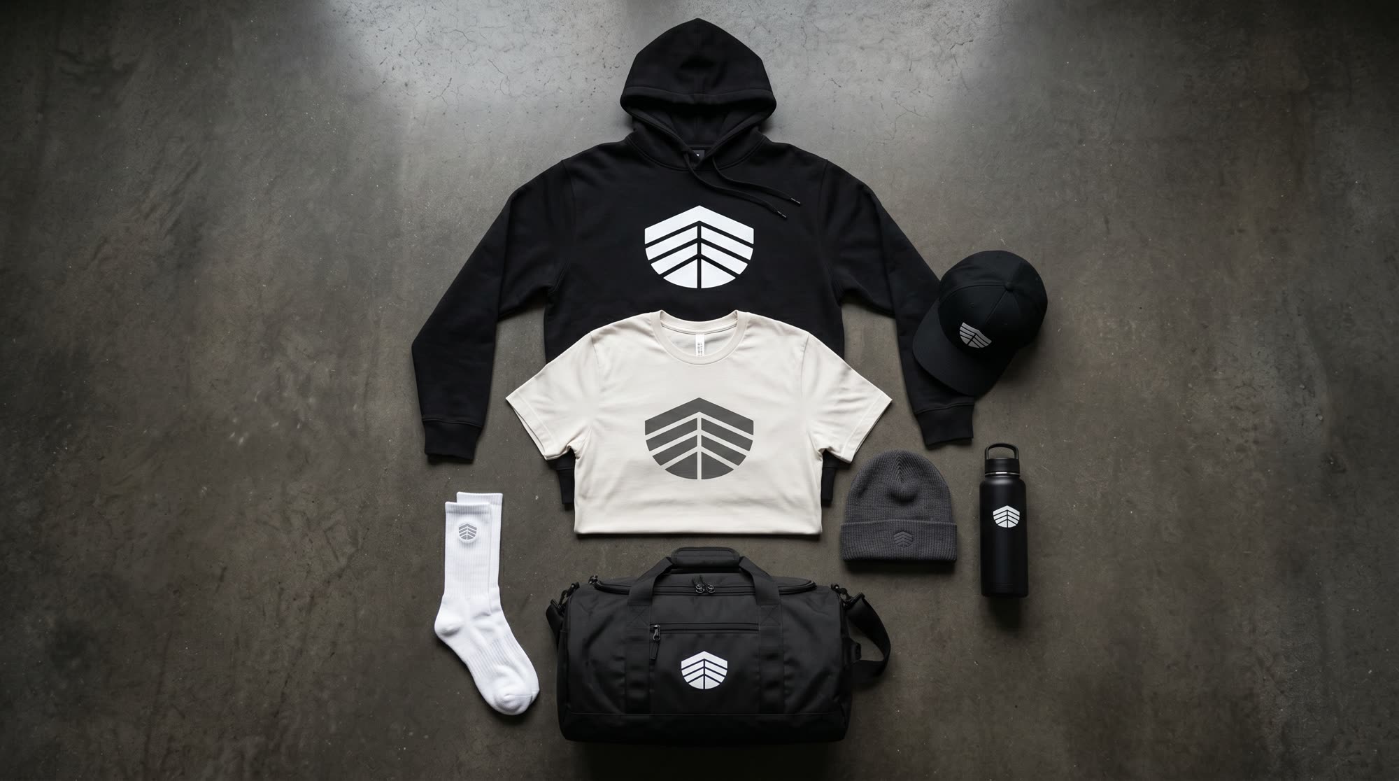 Drop 001 collection flat-lay